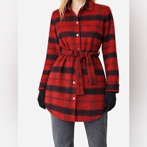 BB Dakota Red and Black Plaid Jacket